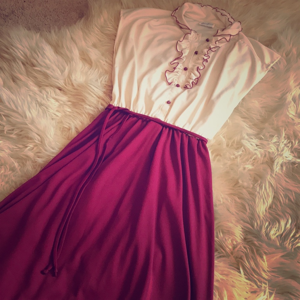 1970’s Color Blocked Day Dress!